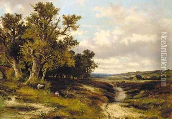 A summer landscape Oil Painting - Willem Roelofs