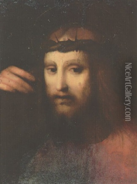 Christ Carrying The Cross Oil Painting - Andrea del Brescianino