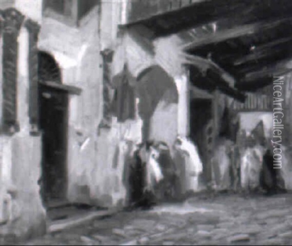 Tunis Scene Oil Painting - Julius Rolshoven