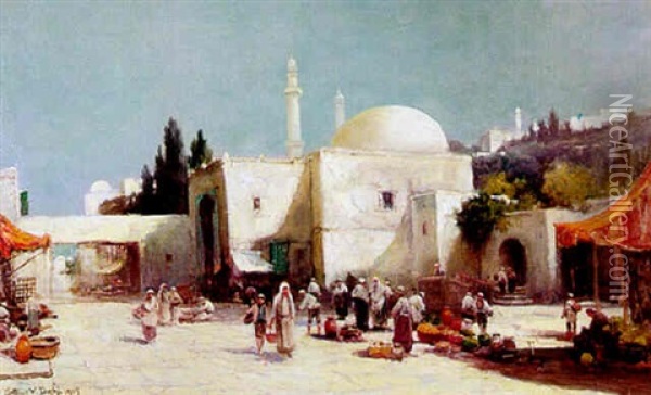 Scene D'algerie Oil Painting - Arthur Vidal Diehl