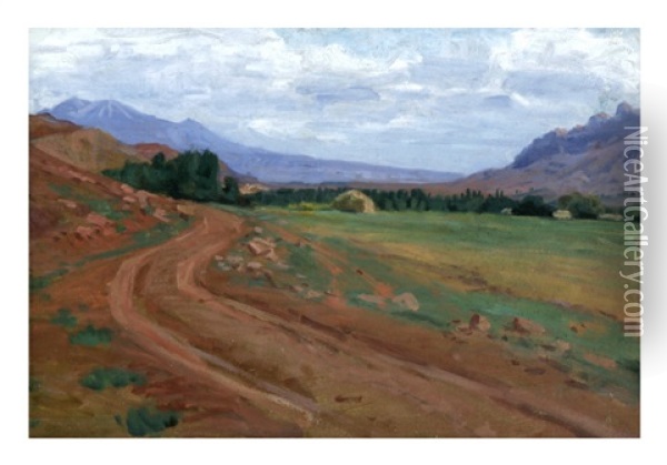 Western Trail Oil Painting - Richard Lorenz