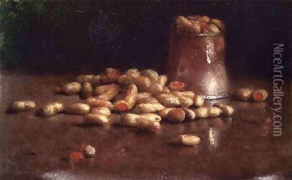 Peanuts and Pewter Tankard Oil Painting - Joseph Decker