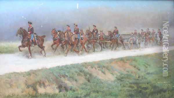 Squadron on the Move Oil Painting - Alexander Pock