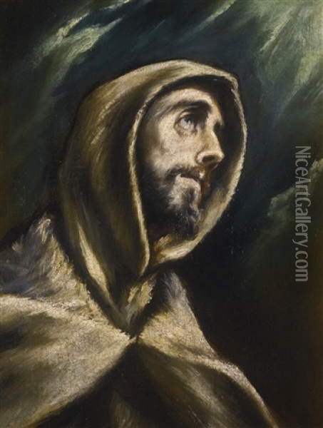 Saint Francis Of Assisi Oil Painting -  El Greco