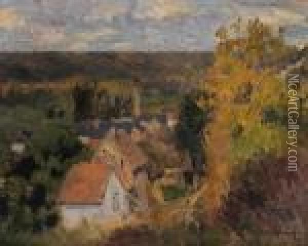 Village Pres D'etampes Oil Painting - Albert Lebourg