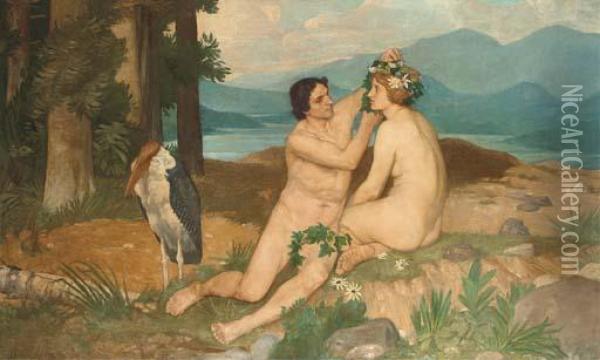 Paradise Oil Painting - William Strang