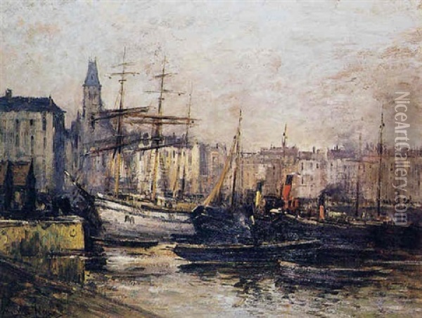 Un Coin Du Bassin A Boulogne Oil Painting - Maurice Levis