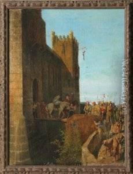 Title: Spanish Castle Oil Painting - Armando G. Menocal