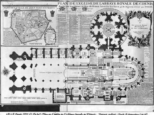 Plan of the Abbey Church of St Denis Oil Painting - Charles Inselin