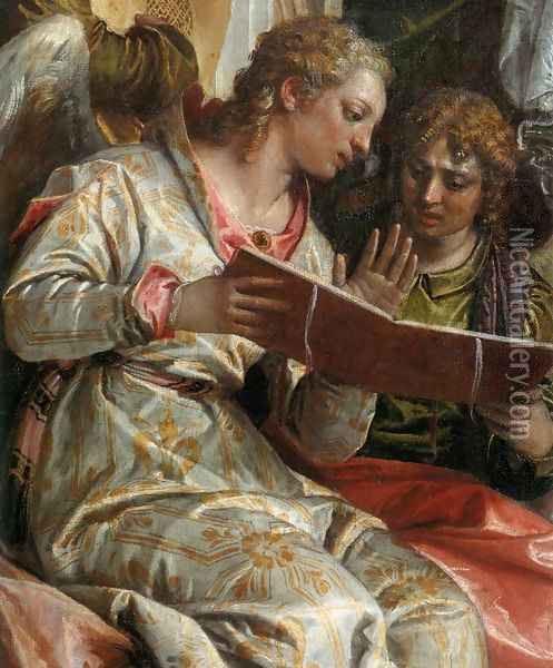 Mystical Marriage of St Catherine (detail) Oil Painting - Paolo Veronese (Caliari)