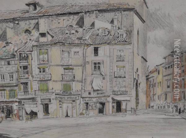 Street Scene Segovia Oil Painting - William Douglas Almond