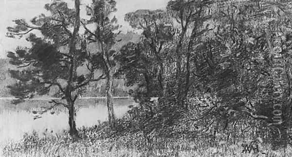 River Landscape Oil Painting - William Henry Hunt