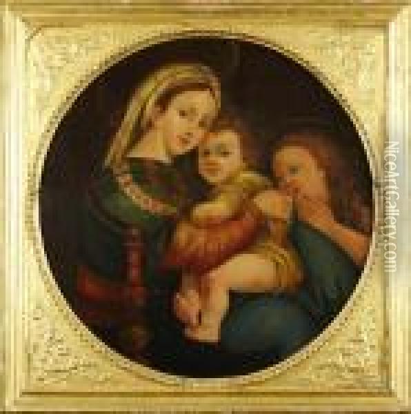 Madonna Della
Seggiola Oil Painting - Raphael (Raffaello Sanzio of Urbino)