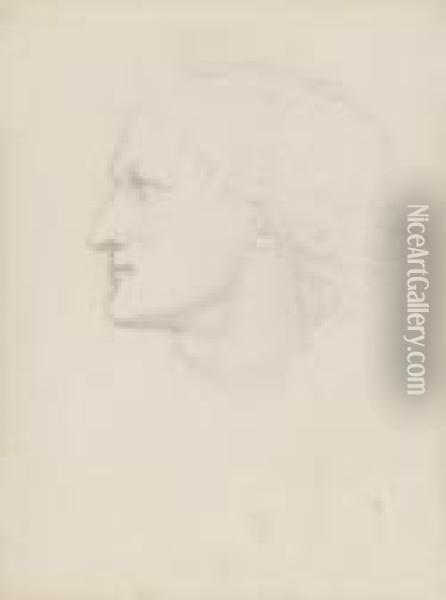 Profile Portrait Of Actorforbe-robertson Facing Left Oil Painting - Sir Edward Coley Burne-Jones