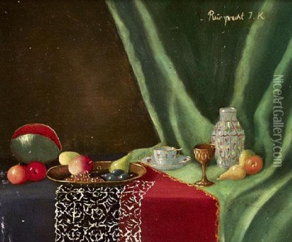 Holgy Viraggal Hajaban Oil Painting - Bertalan Szekely Von Adamos