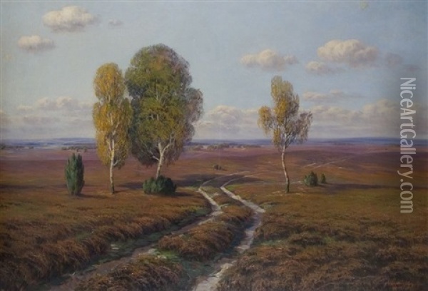 Herbstheide Oil Painting - Arnold Lyongrun