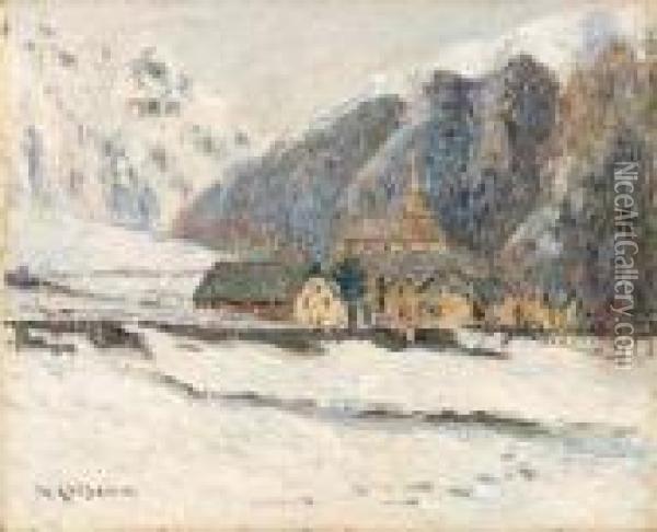 Village Du Daphin Oil Painting - Gustave Loiseau