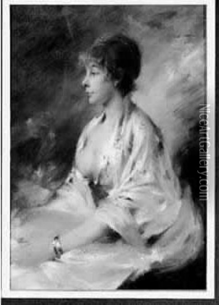 Jeune Femme De Profil Oil Painting - Charles Josua Chaplin