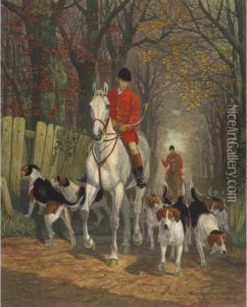 The Royal Fox-hunters Oil Painting - Francis Calcraft Turner