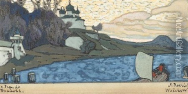 The Volga Oil Painting - Nikolai Konstantinovich Roerich