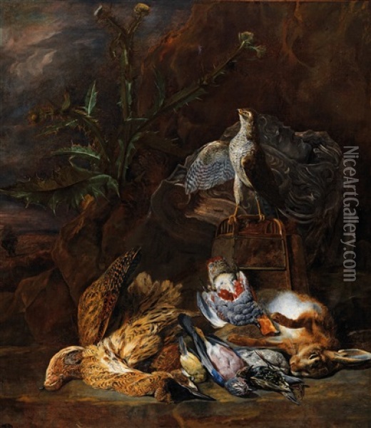 A Hunting Still Life With Wildfowl Oil Painting - Pieter Boel