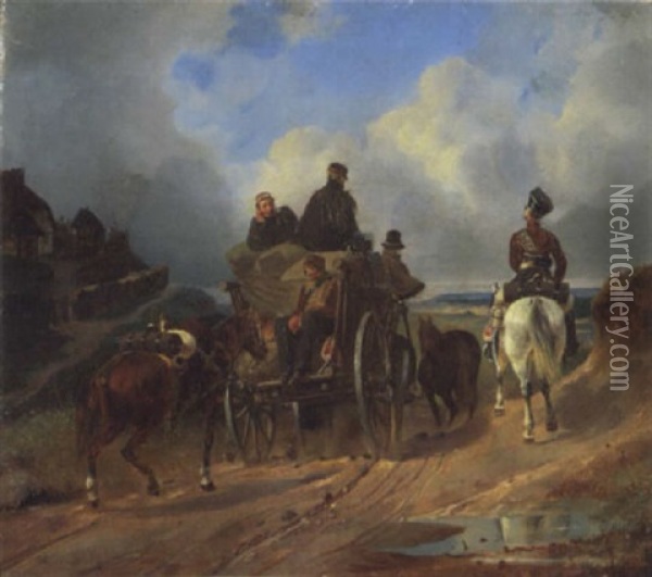 Ruckkehr Der Soldaten Oil Painting - Edmund Friedrich Rabe
