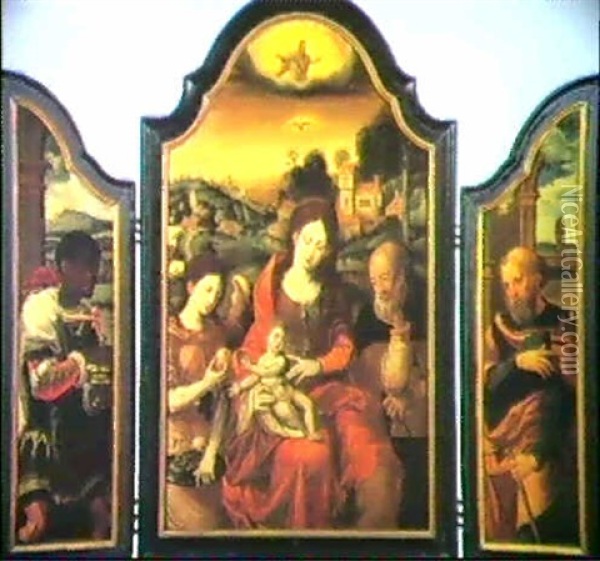 Saint Joseph  King   Balthasar Oil Painting - Pieter Coecke van Aelst the Elder