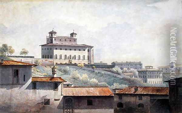 Villa Medici Rome Oil Painting - Thomas Jones