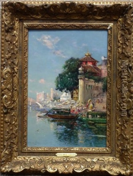 Palais Au Bord Du Gange Oil Painting - Maurice Levis