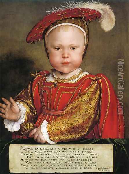 Portrait of Edward, Prince of Wales c. 1539 Oil Painting - Hans Holbein the Younger