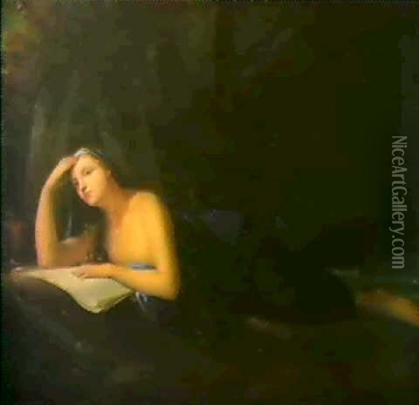 Die Bussenede Magdalena In Der Wildnis Oil Painting - Gabriel Francois Doyen