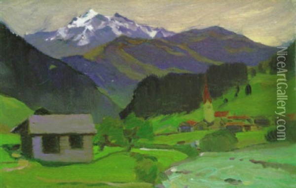 The Alps Oil Painting - Clarence Alphonse Gagnon