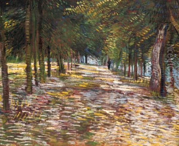 L'avenue Au Parc De Voyer-d'argenson A Asnieres Oil Painting - Vincent Van Gogh