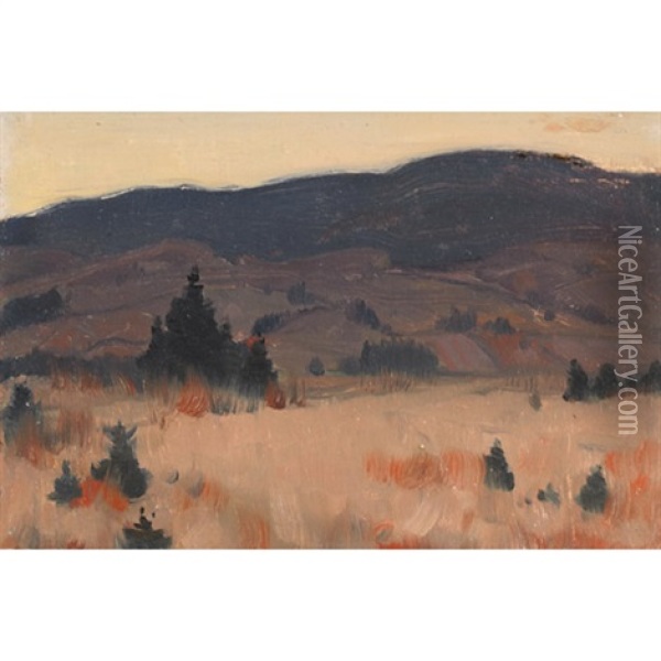 Crepuscule D'automne, Charlevoix Oil Painting - Clarence Alphonse Gagnon