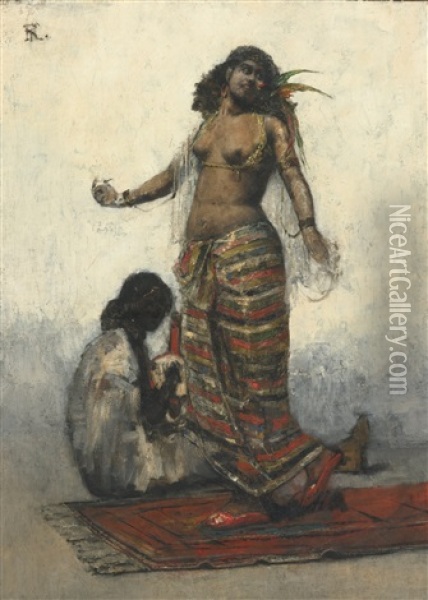 The Slave Girl Oil Painting - Henri Regnault