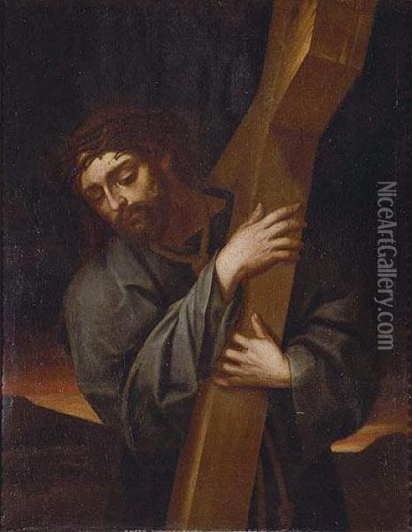 Cristo Con La Cruz A Cuestas Oil Painting - Juan Nino De Guevara