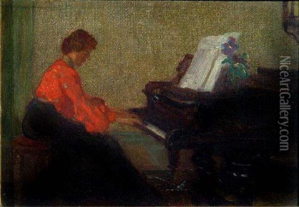 The Pianist Oil Painting - Amelia Krauss-Pabst