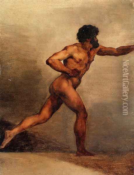 Academic Study of a Man Oil Painting - Theodore Gericault
