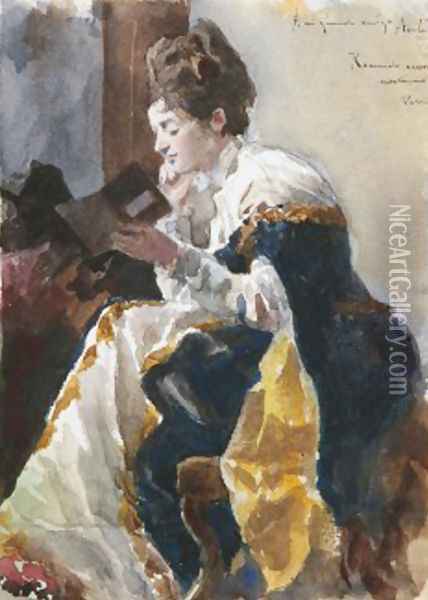 Mujer leyendo Oil Painting - Jose Lluis Pellicer Fene