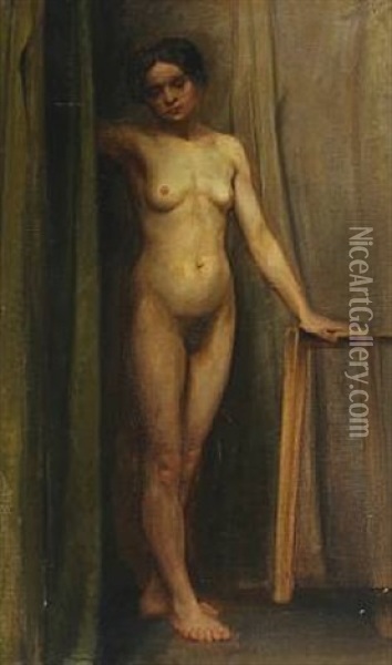 Female Model Oil Painting - Carl Forup