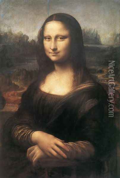 Mona Lisa (La Gioconda) c. 1503-05 Oil Painting - Leonardo Da Vinci