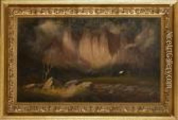 The Storm-castle Rock Oil Painting - James Everett Stuart