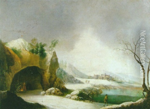 Paisaje Nevado Oil Painting - Francesco Foschi