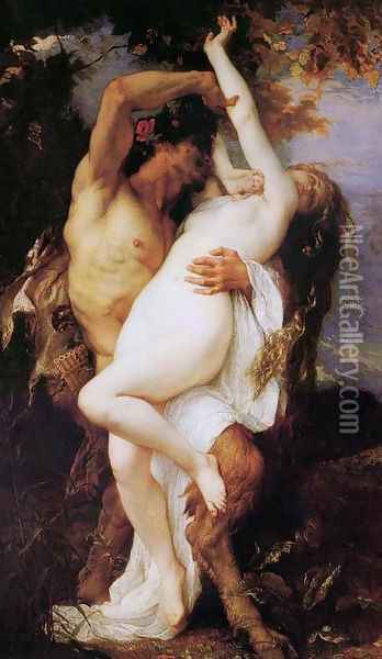 Nymphe Et Satyr 1860 Oil Painting - Alexandre Cabanel
