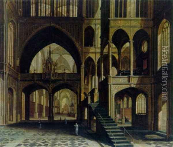 Kircheninterieur Oil Painting - Nicolas de Gyselaer