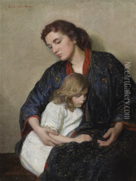 Mother And Child Oil Painting - Lilla Cabot Perry
