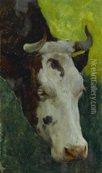 Study Of A Cow Oil Painting - Marc Aurele de Foy Suzor-Cote