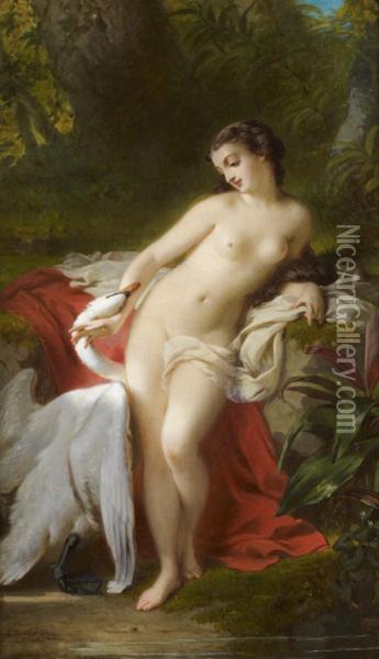 Leda Et Le Cygne Oil Painting - Charles Edouard Boutibonne