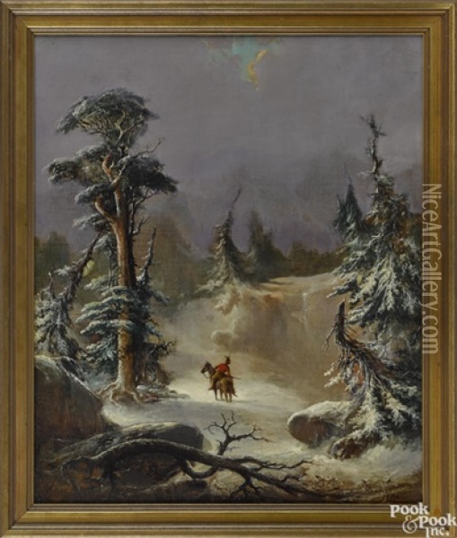 Winter Landscape Oil Painting - Franklin Dullin Briscoe