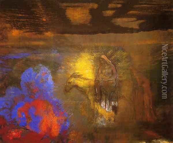 The Flight Into Egypt Oil Painting - Odilon Redon